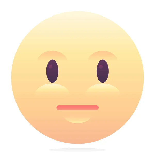 Emoji Emoticon Smiley Icoon Gladde Stijl — Stockvector