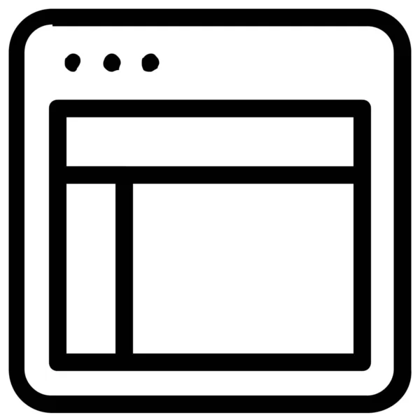 Anwendungsbrowser Internet Icon Umrissstil — Stockvektor