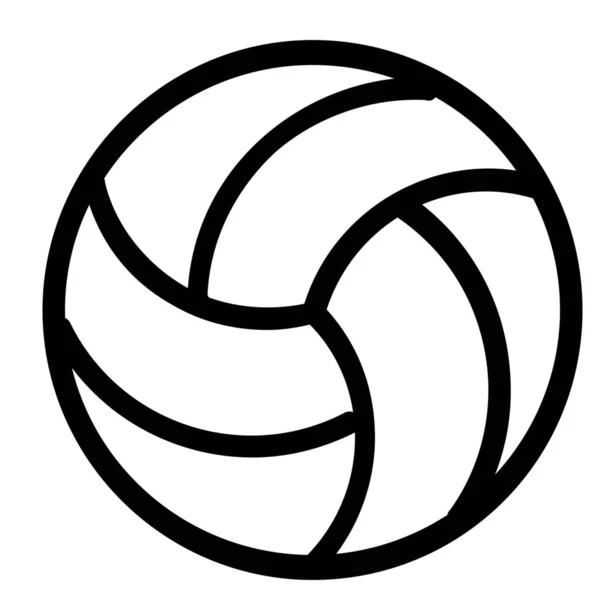 Icono Pelota Voleibol Deportivo Estilo Esquema — Vector de stock