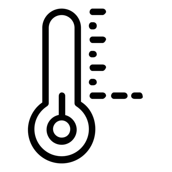 Termómetro Temperatura Icono Celsius Estilo Esquema — Archivo Imágenes Vectoriales