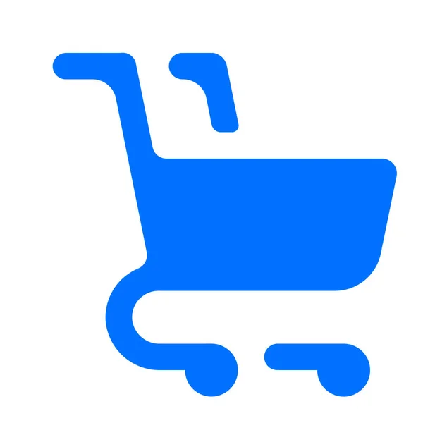 Panier Boutique Icône Shopping Dans Style Solide — Image vectorielle