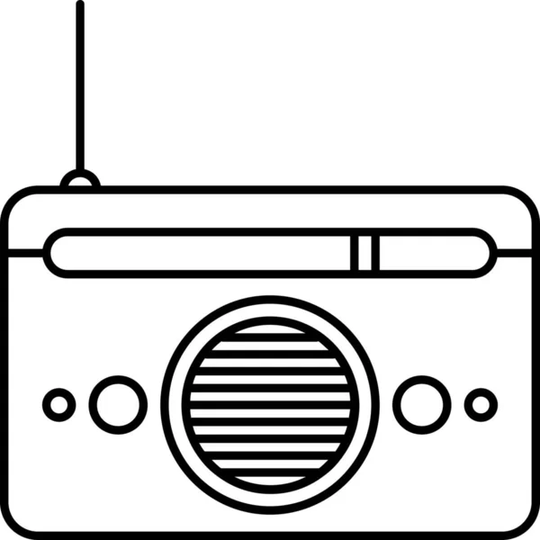 Audio Device Entertainment Icon Outline Style — Stock Vector