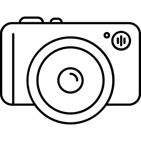 Multimedia Icon Für Kameragerät Outline Stil — Stockvektor