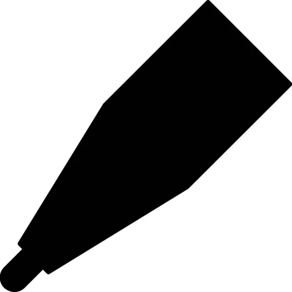 Dibujar Icono Escritura Pluma Estilo Sólido — Vector de stock