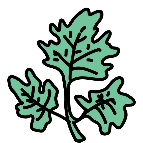 Ingrediente Alimenticio Lechuga Icono Estilo Dibujado Mano — Vector de stock