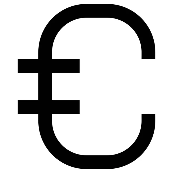 Moeda Ícone Câmbio Euro Estilo Esboço — Vetor de Stock
