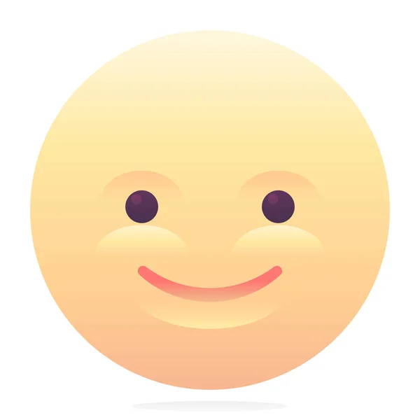 Emoji Ícone Sorriso Emoticon Estilo Suave — Vetor de Stock