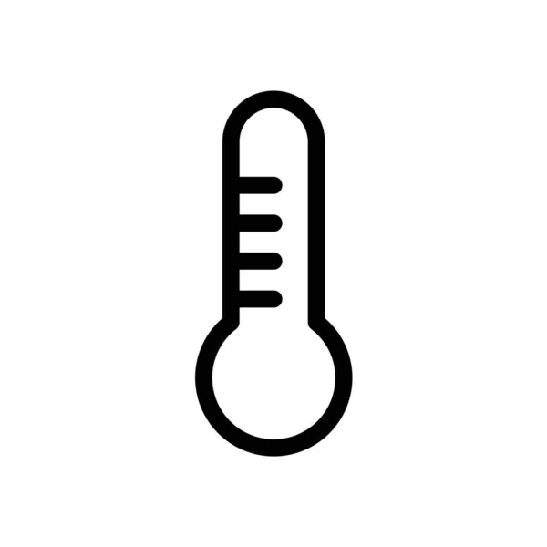 Εικονίδιο Θερμοκρασίας Πρόγνωση Του Κλίματος Στυλ Περίγραμμα — Διανυσματικό Αρχείο