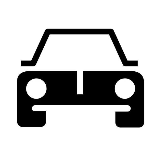 Icono Del Vehículo Transporte Coche Estilo Sólido — Vector de stock