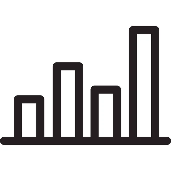 Ikona Obchodního Grafu Stylu Osnovy — Stockový vektor