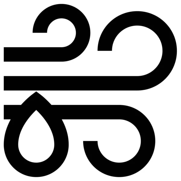 Tropfen Regen Symbol Outline Stil — Stockvektor