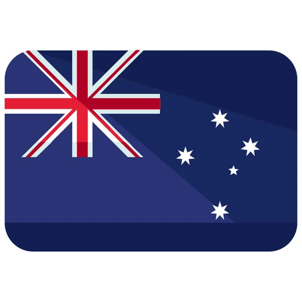 Икона Океании Флагом Австралии Плоском Стиле — стоковый вектор