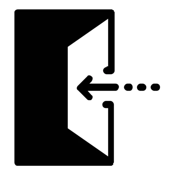 Login Zeichen Symbol Solid Stil Eingeben — Stockvektor