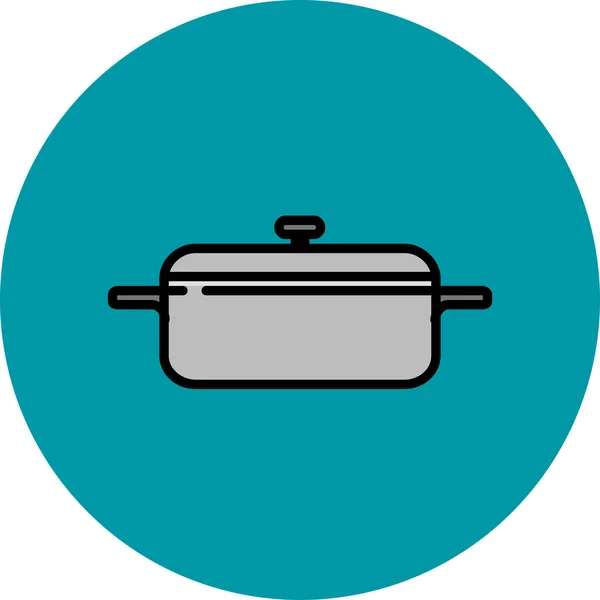 烹调设备厨房图标充填轮廓风格 — 图库矢量图片