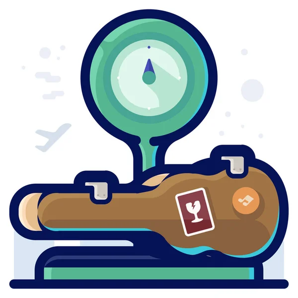 Airport Baggage Check Icon Filled Outline Style — Vettoriale Stock