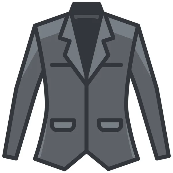 Blazer Vêtements Icône Vêtements Dans Style Contour Rempli — Image vectorielle