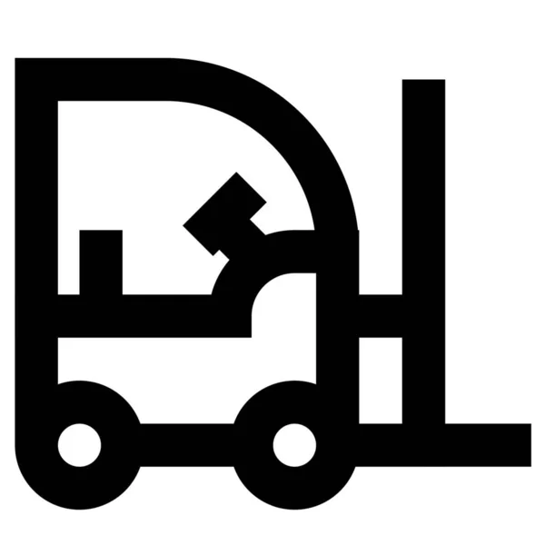 Gabelstapler Transport Symbol Outline Stil — Stockvektor