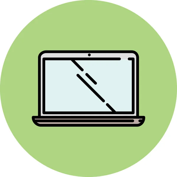 Kommunikation Computer Laptop Symbol Stil Ausgefüllter Umrisse — Stockvektor