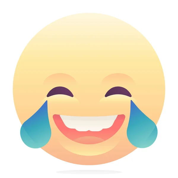 Emoji Emoticon Nevetés Ikon Sima Stílusban — Stock Vector