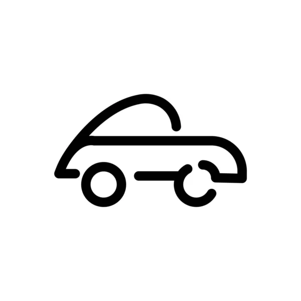 Иконка Автомобиля Кабриолетом Стиле Outline — стоковый вектор