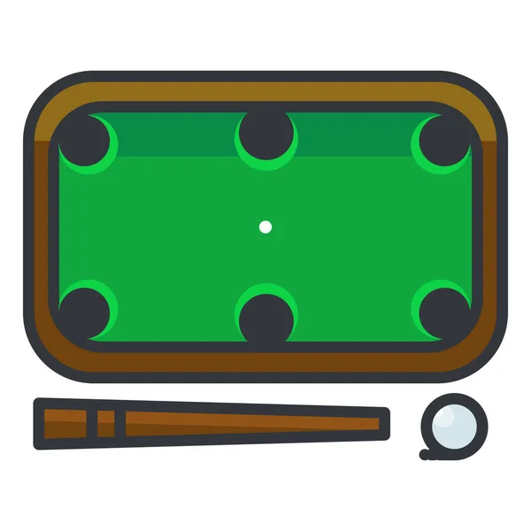 Billar Casino Gamble Icono Estilo Contorno Lleno — Archivo Imágenes Vectoriales