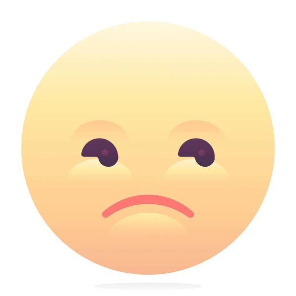 Emoji Emoticon Sad Значок Плавному Стилі — стоковий вектор