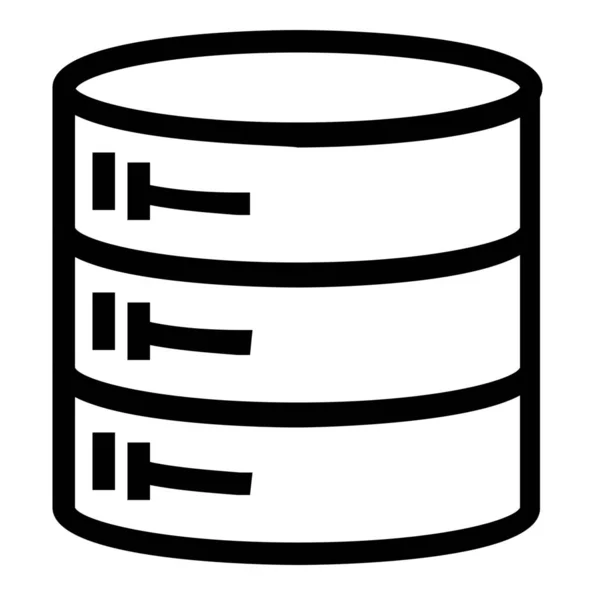 Datenbankserver Outline Symbol Outline Stil — Stockvektor