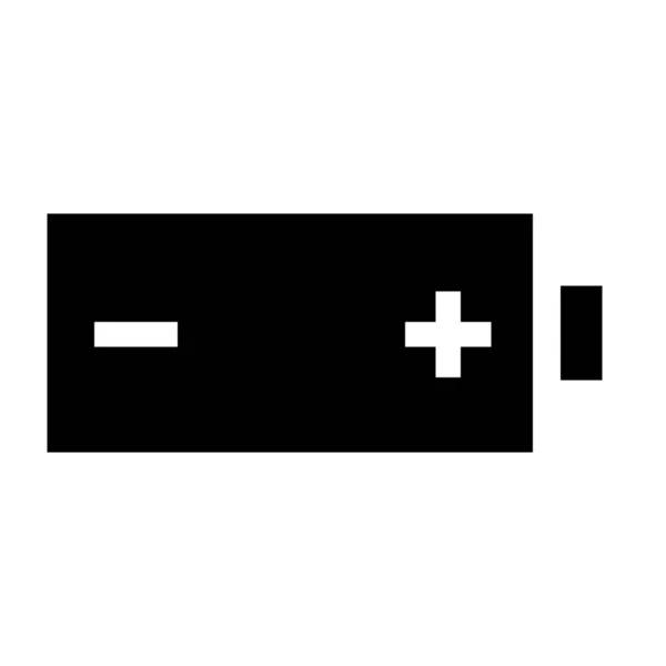 Ikona Napájení Baterie Pevném Stylu — Stockový vektor