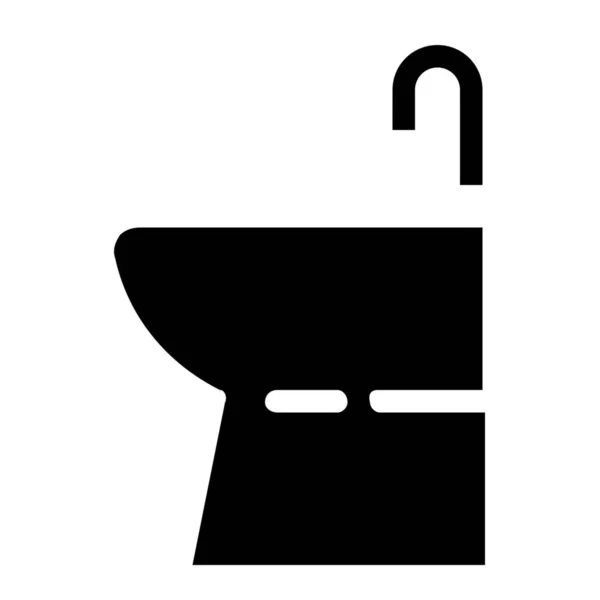 Bathroom Sink Hygiene Icon Solid Style — Stock Vector