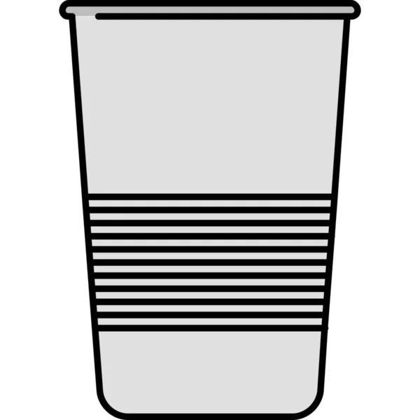 Carrier Cup Drink Icon Filled Outline Style — Stock Vector