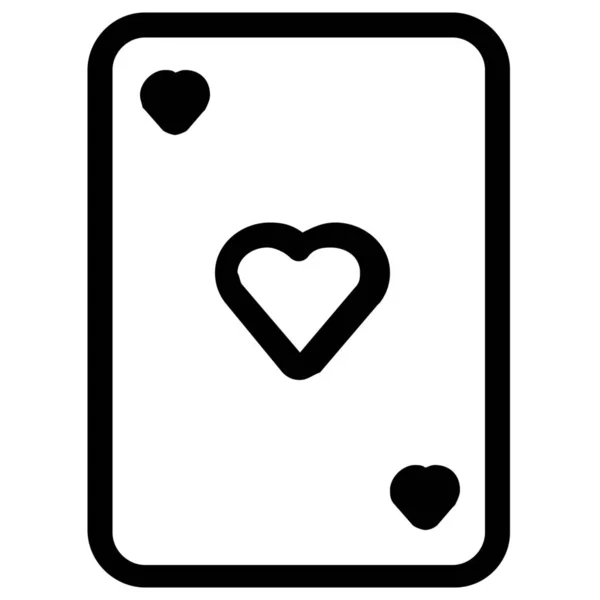 Icône Jeu Cartes Dans Style Outline — Image vectorielle