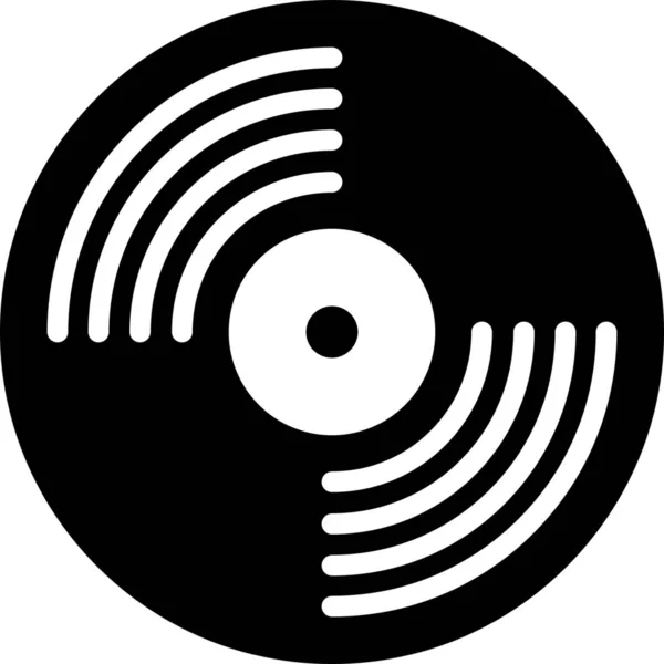 Icono Música Dispositivo Audio Estilo Sólido — Archivo Imágenes Vectoriales