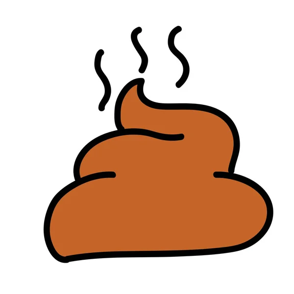 Bad Poo Shit Icon Handdrawn Style — Stock vektor