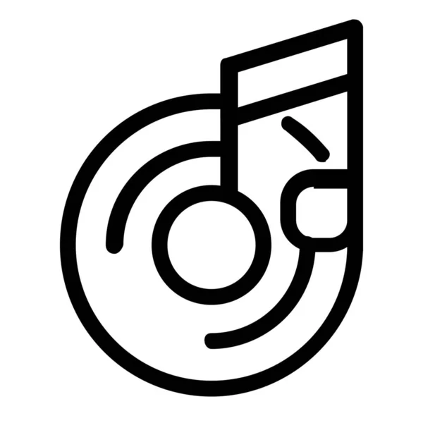 Music Icono Del Esquema Estilo Del Esquema — Archivo Imágenes Vectoriales