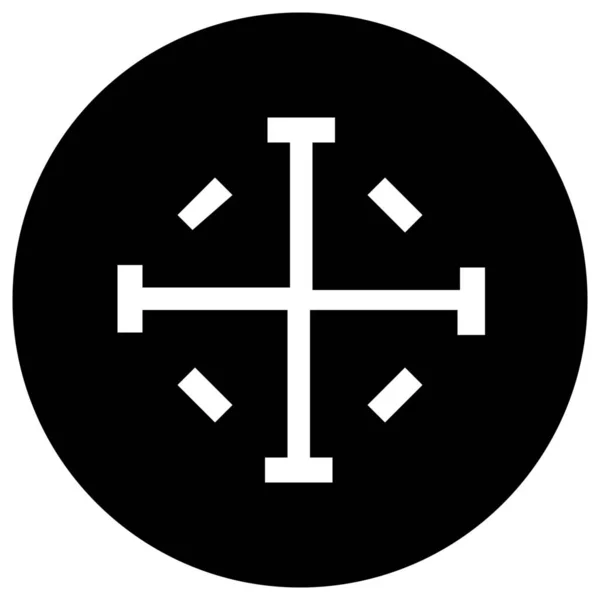 Antike Symbole Glaubensikone Soliden Stil — Stockvektor