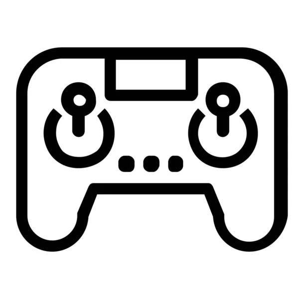 Outline Biçiminde Gamepad Oyun Donanım Simgesi — Stok Vektör