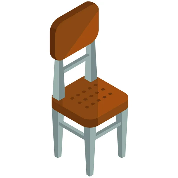 Ícone Jantar Decoração Cadeira Estilo Isométrico —  Vetores de Stock