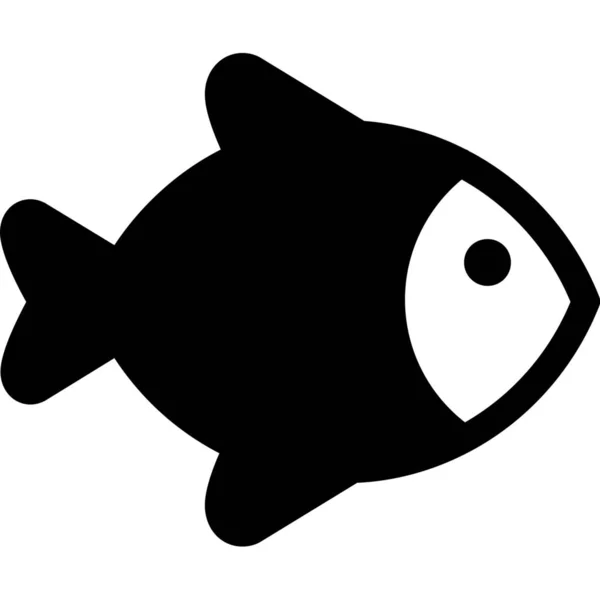 Fish Food Protein Icon Στερεό Στυλ — Διανυσματικό Αρχείο