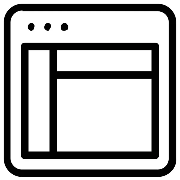 Anwendungsbrowser Internet Icon Umrissstil — Stockvektor