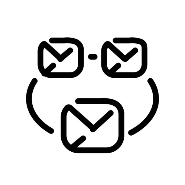 Icône Message Mail Dans Style Contour — Image vectorielle