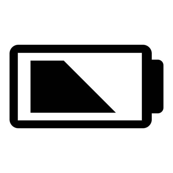 Batterij Medium Mobiel Pictogram Solid Stijl — Stockvector