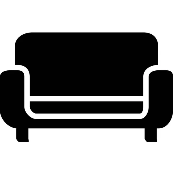 Іконка Меблів Тканини Стільця Суцільному Стилі — стоковий вектор