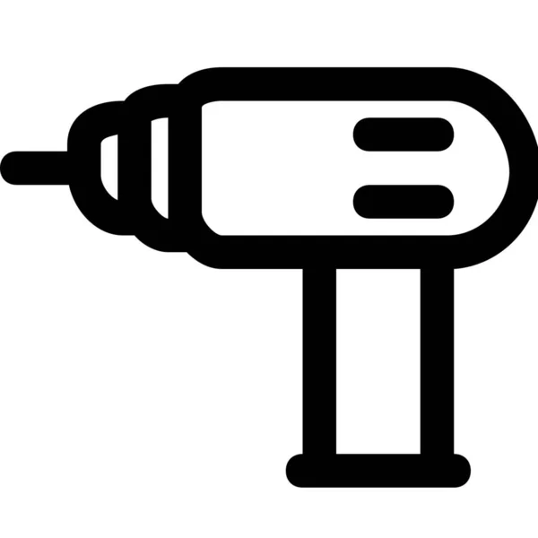 Drill Equipment Home Icon Outline Style — 图库矢量图片