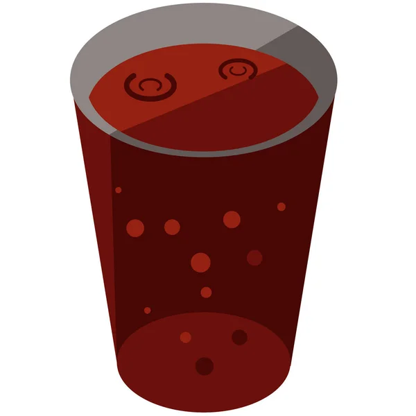 Beverage Drink Glass Icon Isometric Style — Stock Vector