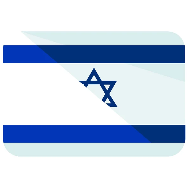 Land Flagga Israel Ikon Platt Stil — Stock vektor