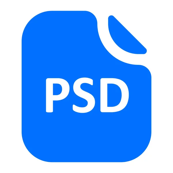 Formato Archivo Psd Icon Solid Style — Archivo Imágenes Vectoriales