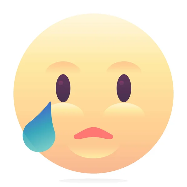 Emoji Emoticon Ledsen Ikon Mjuk Stil — Stock vektor
