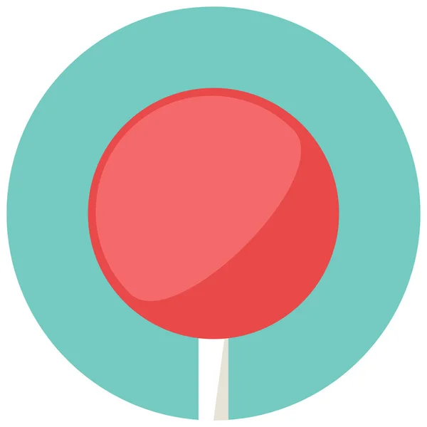 Candy Lollipop Lolly Icon Flat Style — Stock Vector