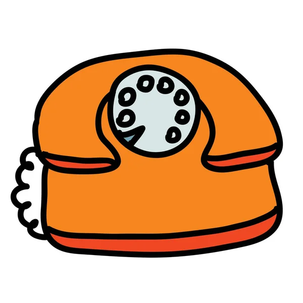 Значок Делового Телефона Стиле Handdrawn — стоковый вектор