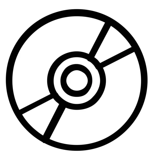 Dvd Disk Icon Στυλ Περίγραμμα — Διανυσματικό Αρχείο